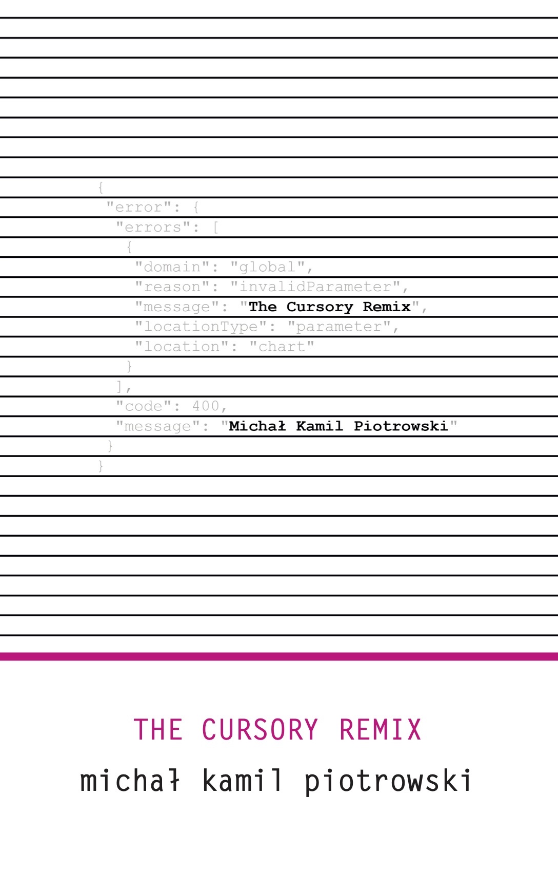 The Cursory Remix front cover